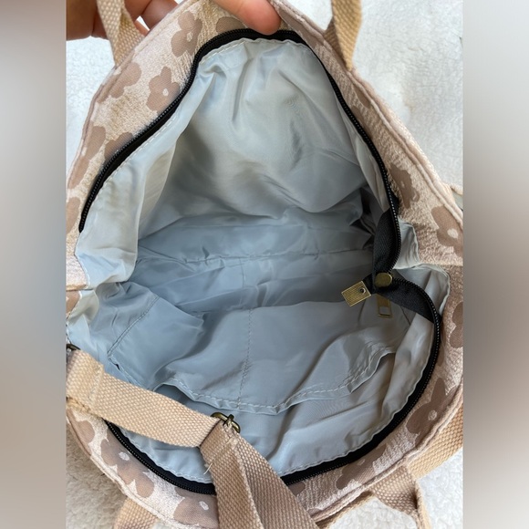 Floral Beige Swico Remado LargeCapacity Flower Printed Shoulder Bag - Picture 6 of 13